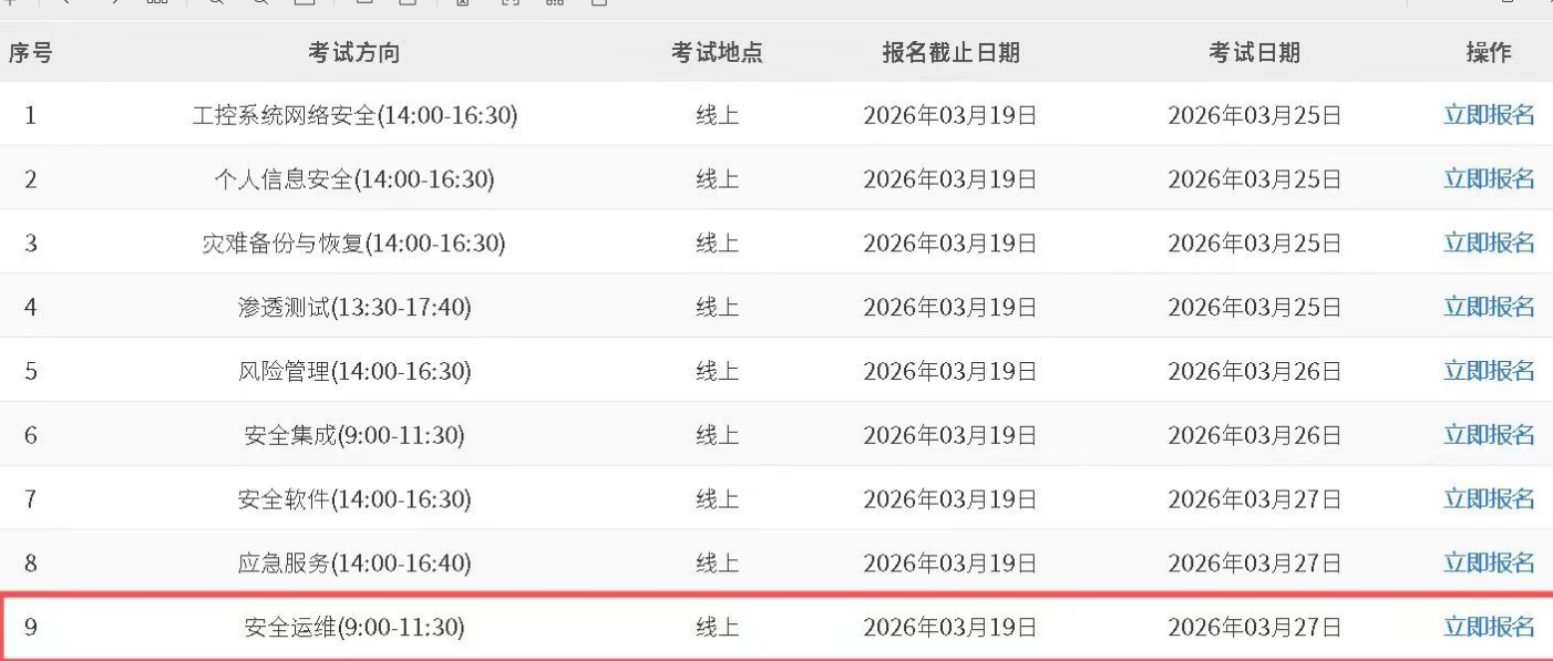 2026年3月国家级认证培训考试安排：CCRC-DSA/DSO与CISAW专项课程全面开启